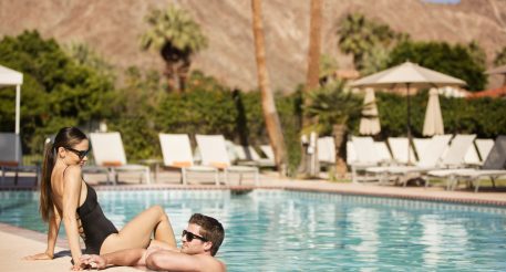 Relaxing by the pool- La Quinta Resort