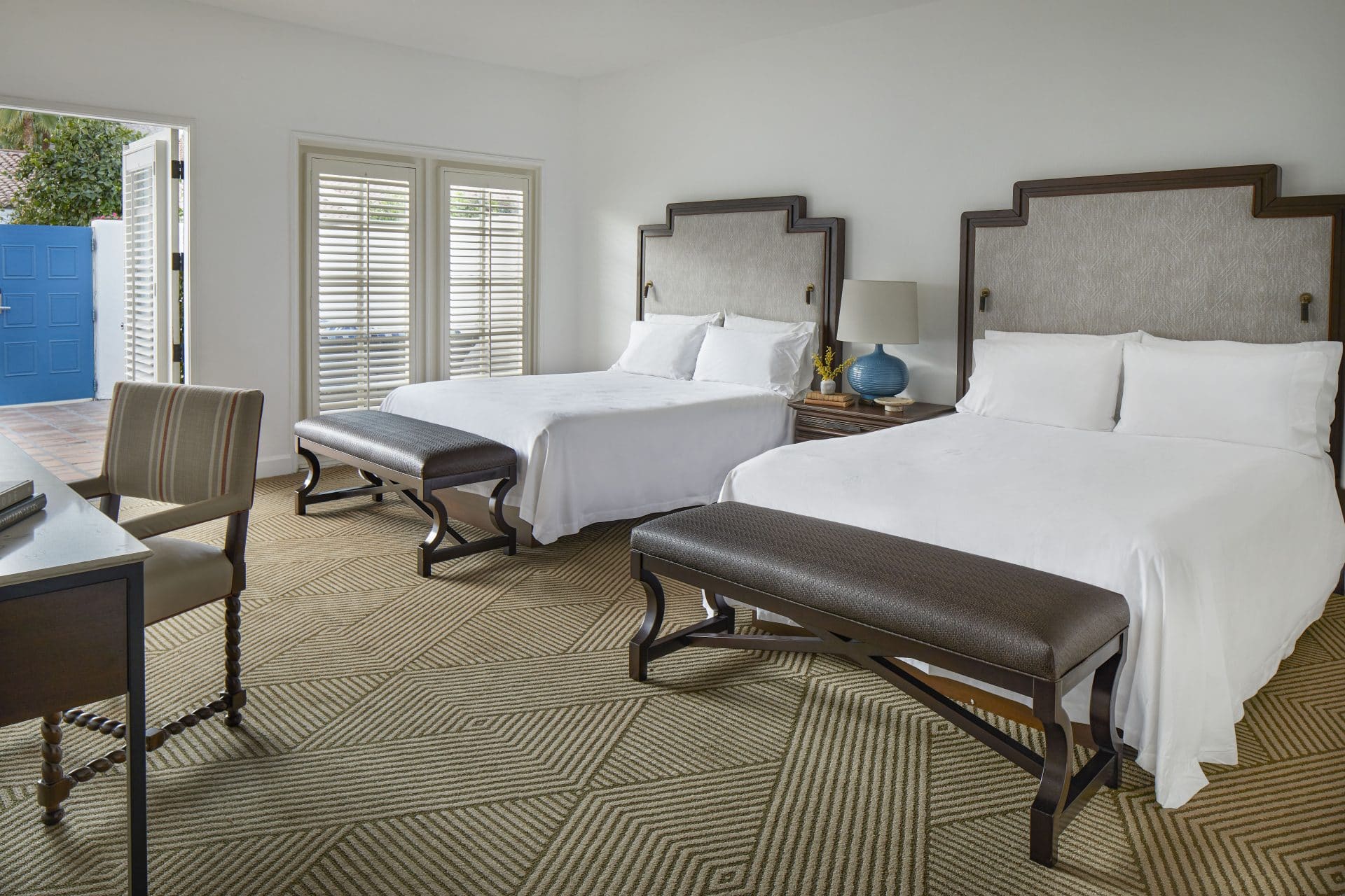 Luxury Executive King Suite with modern decor at La Quinta Resort & Club.