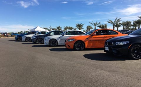 Lineup of luxury cars at La Quinta Resort & Club in Palm Springs, California.