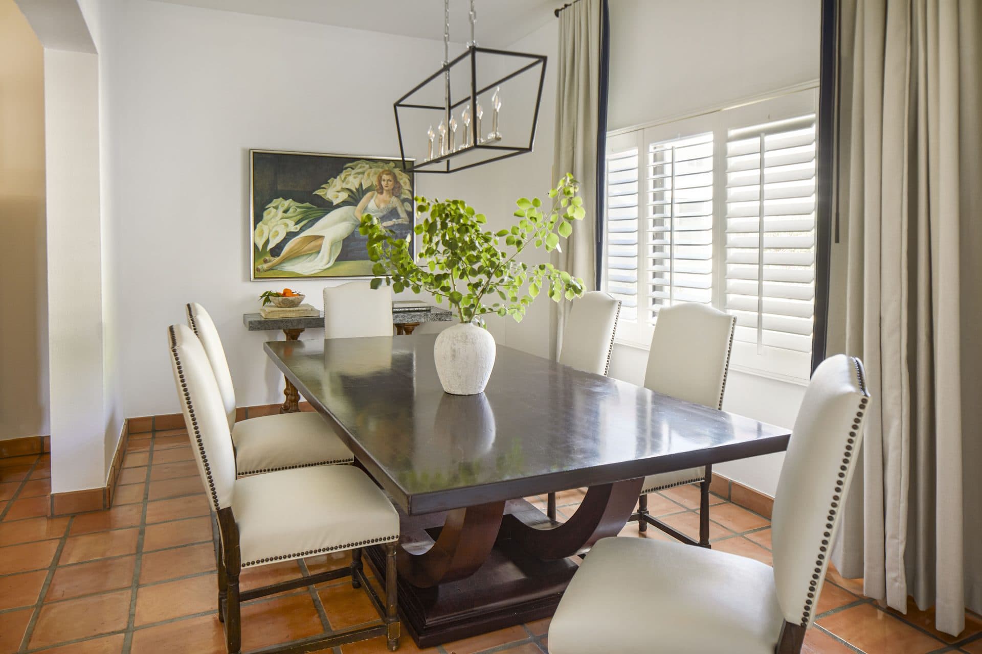 Elegant dining area in the Two-Bedroom Arzner Suite at La Quinta Resort & Club, featuring stylish de.