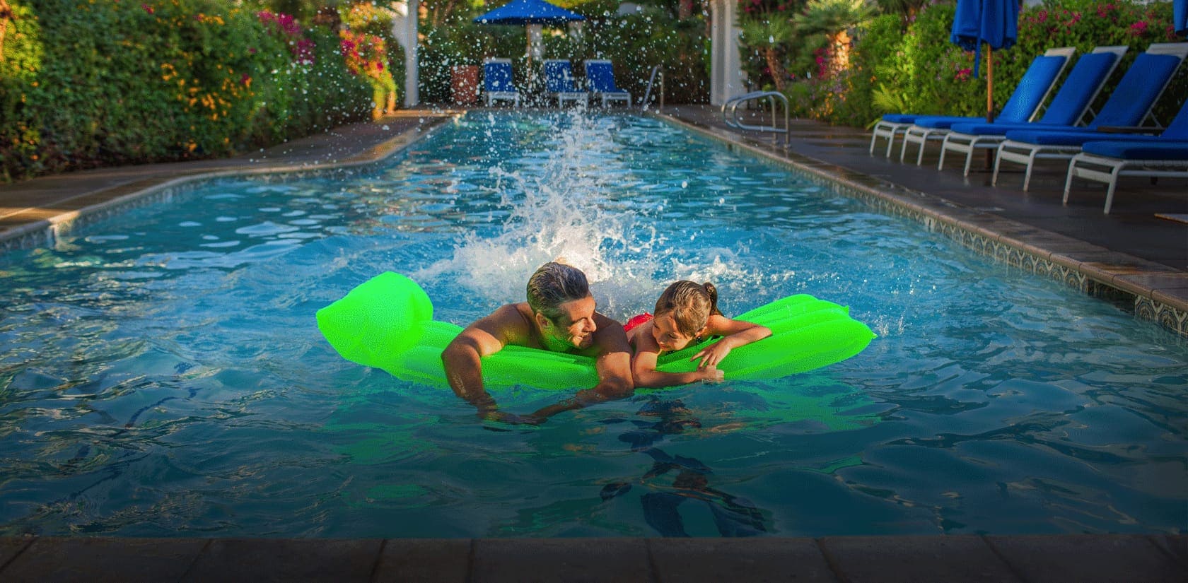 Family enjoying a swim in the La Quinta Resort & Club pool.