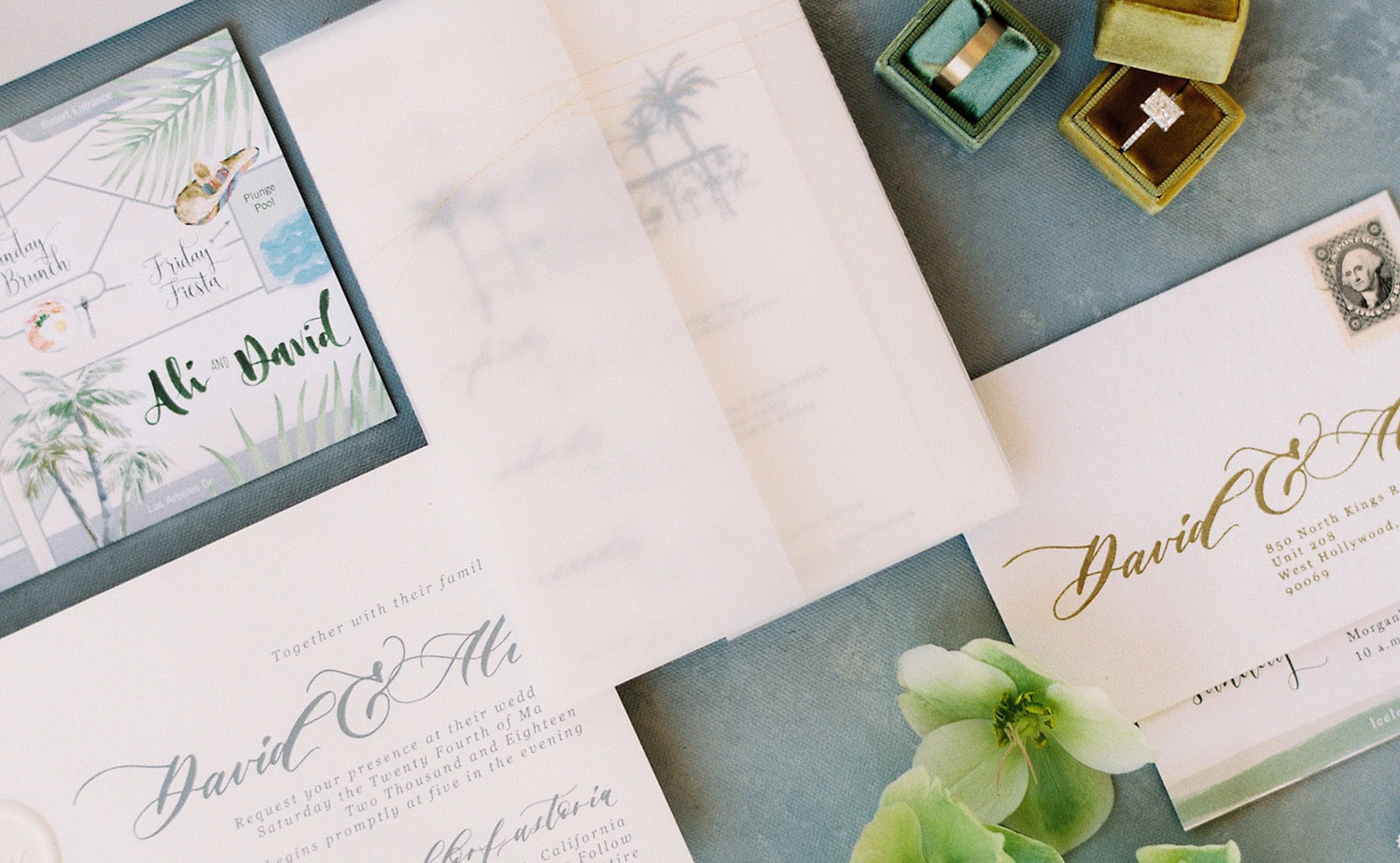Wedding invitation at La Quinta Resort & Club with elegant design.