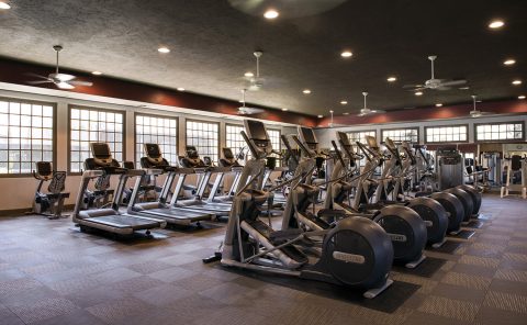 Modern gym with cardio and strength equipment at La Quinta Resort & Club.