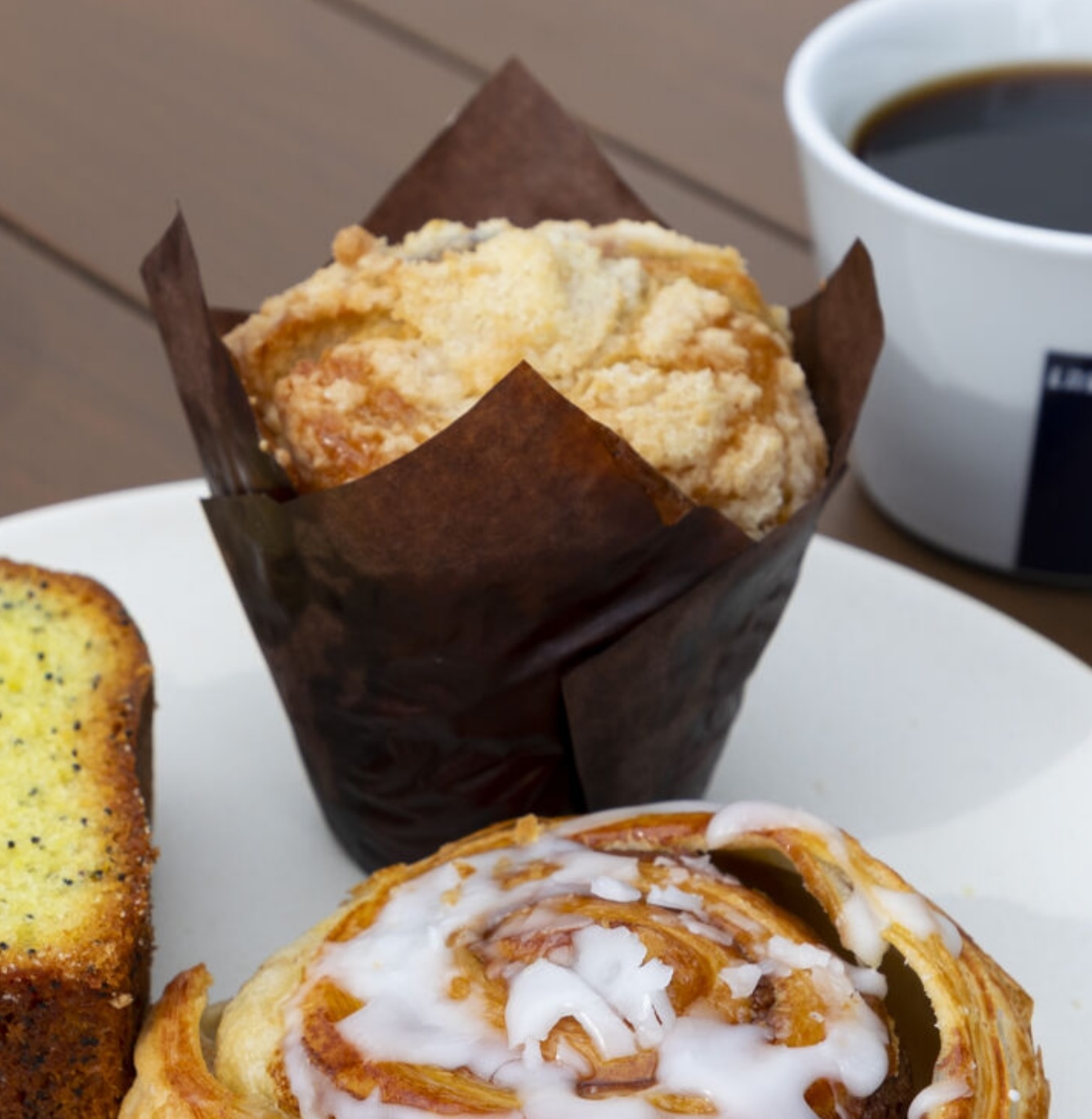 Muffin with coffee, perfect for breakfast at La Quinta Resort & Club.