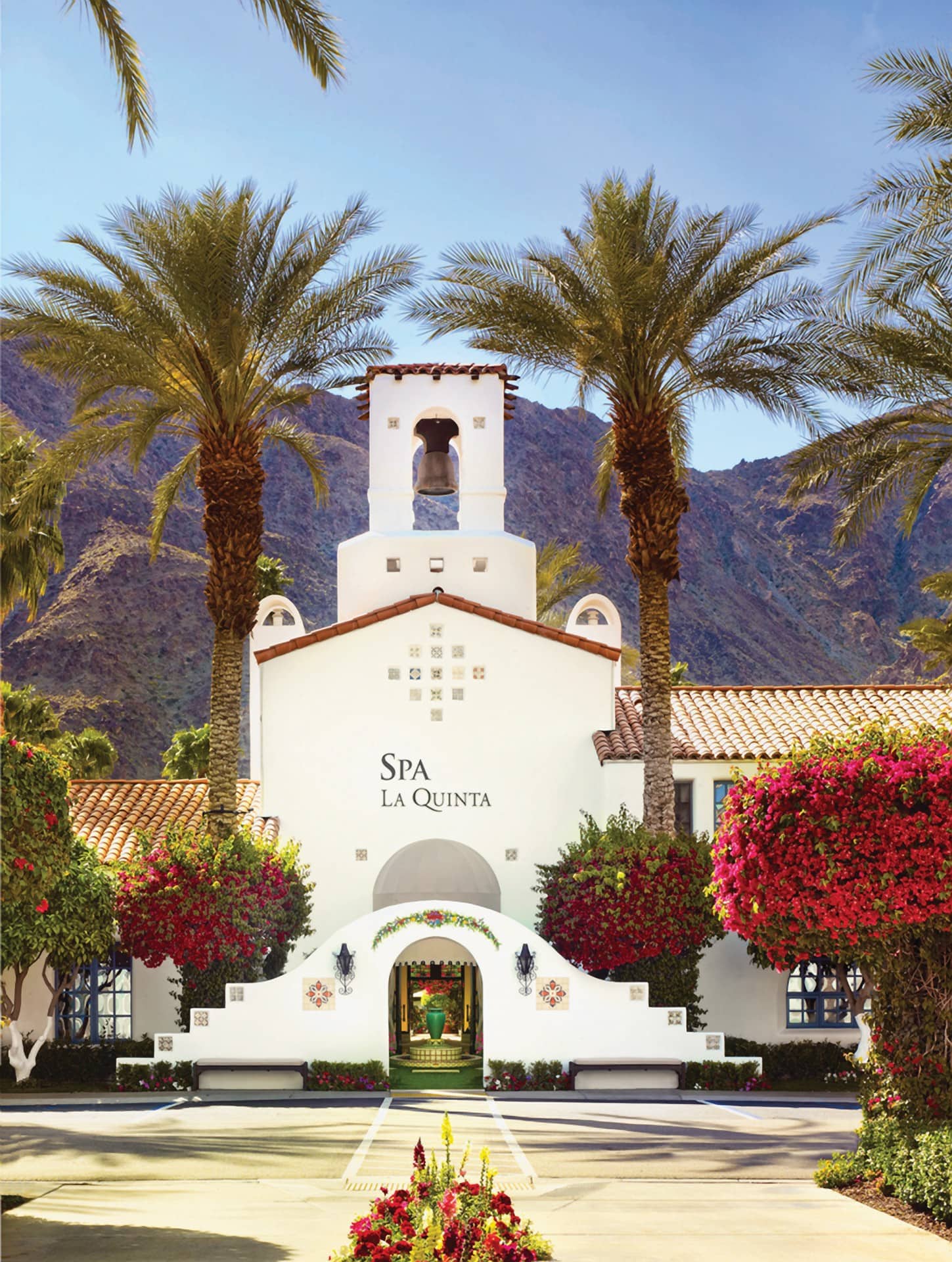 Relaxing spa at La Quinta Resort & Club with scenic mountain views.