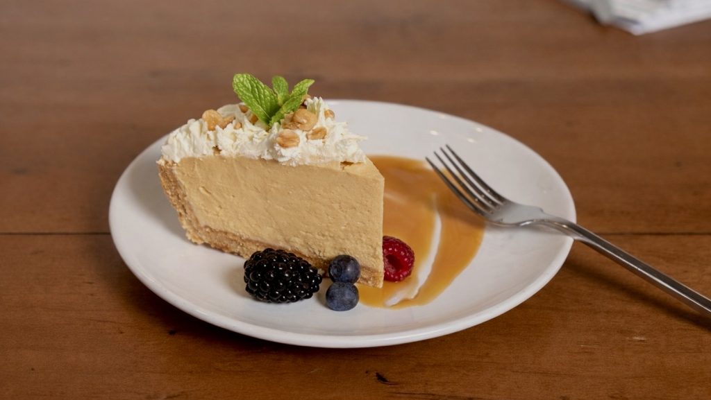 Delicious cheesecake with berries and mint at La Quinta Resort & Club.