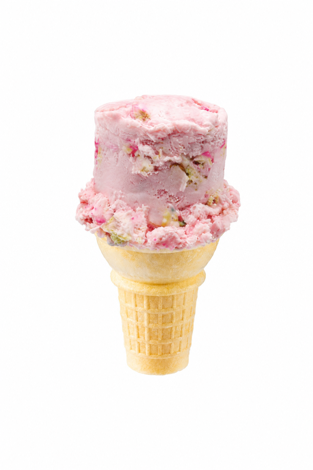 Ice cream cone with pink and white scoops, perfect for a sweet treat at La Quinta Resort & Club.