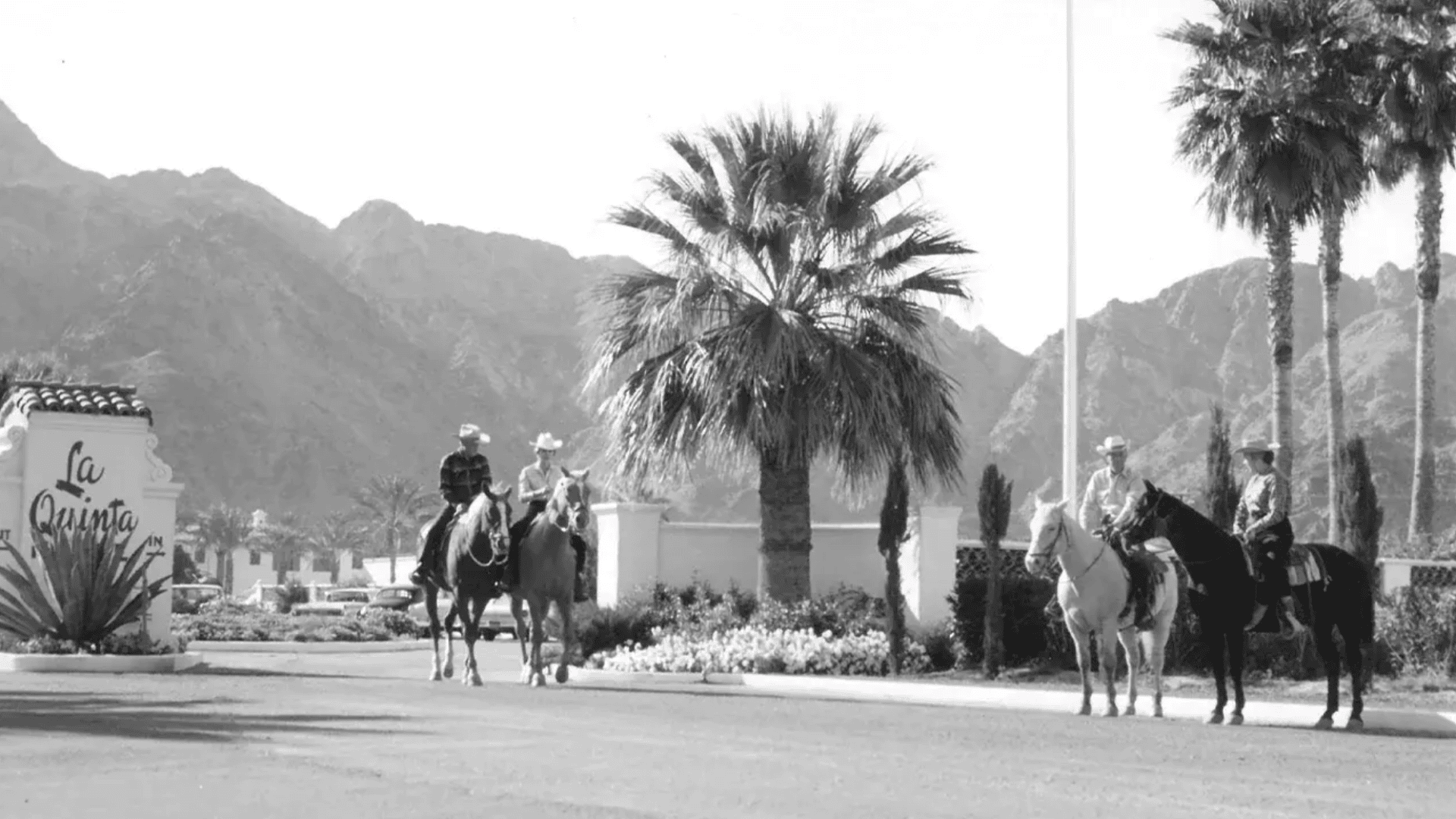 Horses riding at La Quinta Resort & Club with mountain views.