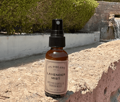 Lavender Mist aromatherapy spray bottle on stone ledge at La Quinta Resort.