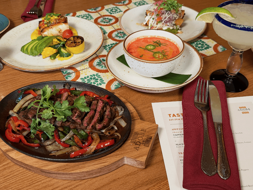 Assorted summer dishes at La Quinta Resort & Club for a summer tasting experience.