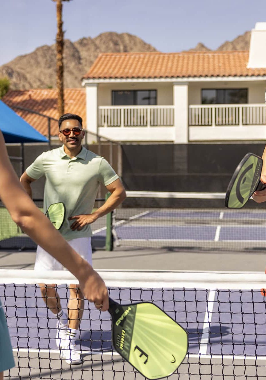 People playing pickleball at La Quinta Resort & Club during spring break.