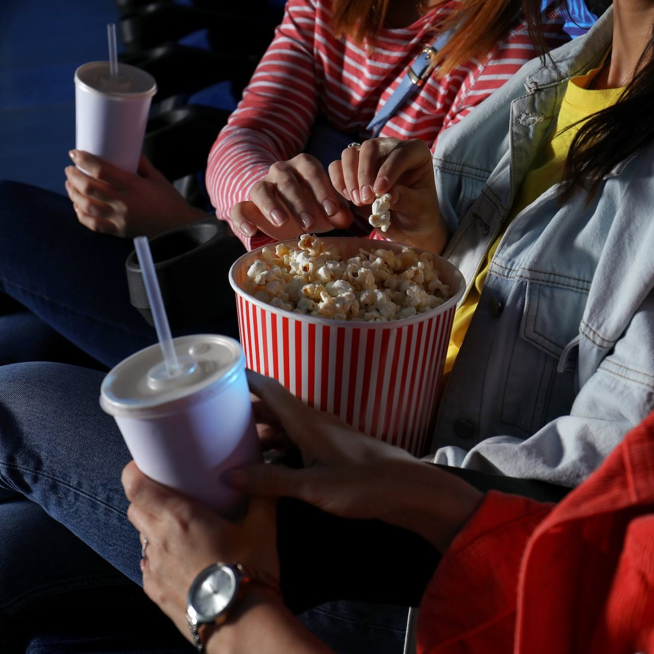 Easter event attendees enjoying popcorn and drinks at La Quinta Resort & Club.